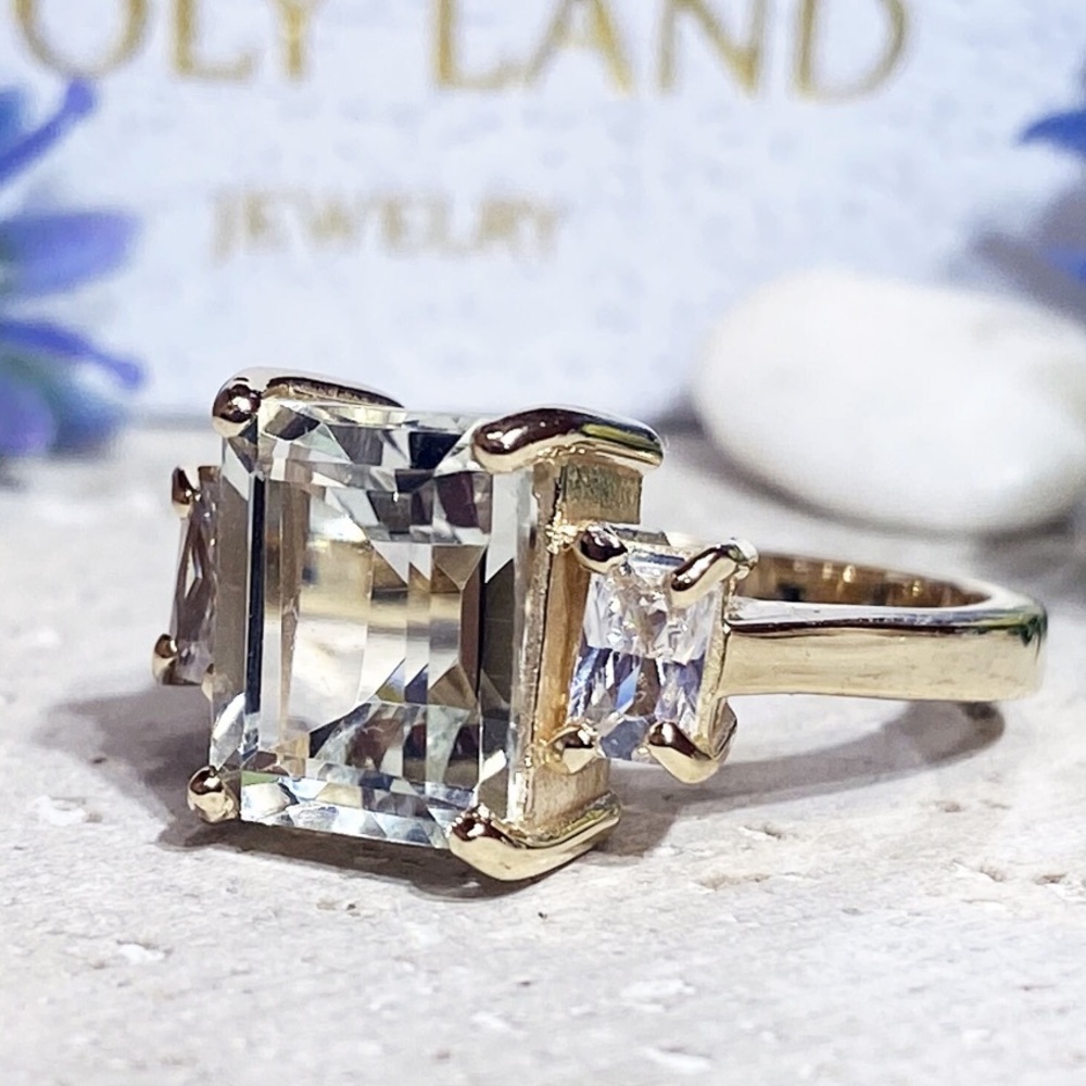 Green Amethyst Ring - Statement Ring - Silver Rin… - image 7